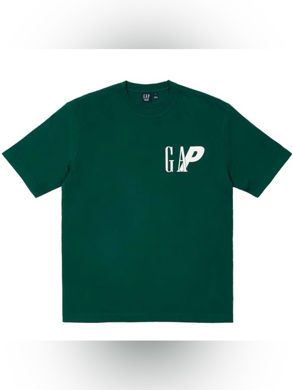 NWT GAP x PALACE COLLABORATION FOREST GREEN/WHITE TEE SHIRT SZ MENS LARGE